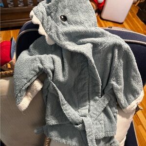 Kids Shark Hooded Bathrobe in Blue